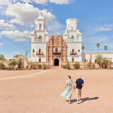 La beauté de l’architecture de la mission San Xavier del Bac à Tucson, Arizona