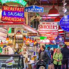 Shopping au Reading Terminal Market à Philadelphie, Pennsylvanie