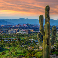 Vue panoramique sur le centre-ville de Phoenix, Arizona