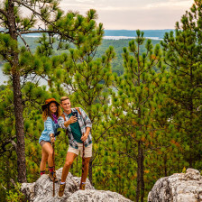 Photographie de paysages pittoresques sur le Smith Mountain Trail, près de Dadeville, Alabama