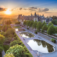 Vue aérienne du domaine de Biltmore Estate à Asheville, Caroline du Nord