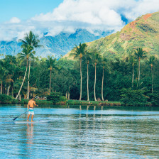 Excursion en paddle avec une vue imprenable sur Kauai, Hawaï
