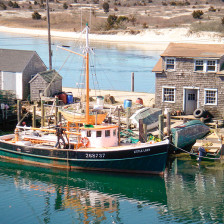 Menemsha Harbor sur l’île de Martha’s Vineyard, Massachusetts
