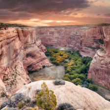 Panoramas sur le Canyon de Chelly National Monument dans le comté d’Apache, Arizona